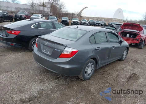 2012 Honda Civic Hybrid from USA, damaged, VIN JHMFB4F28CS009153